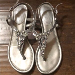 Unisa silver jewel sandals